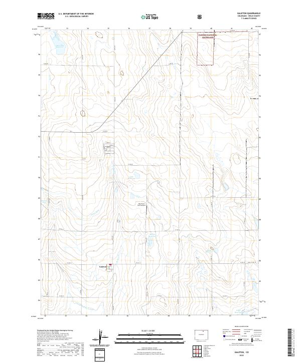 US Topo 7.5-minute map for Galeton CO