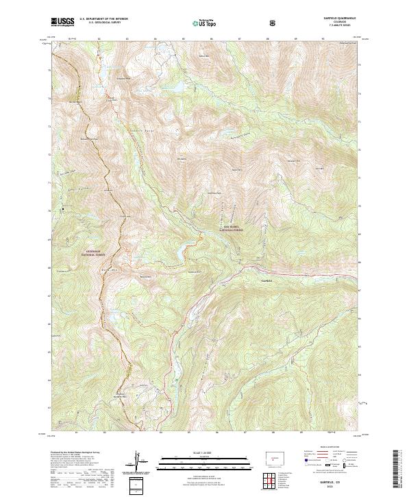 US Topo 7.5-minute map for Garfield CO