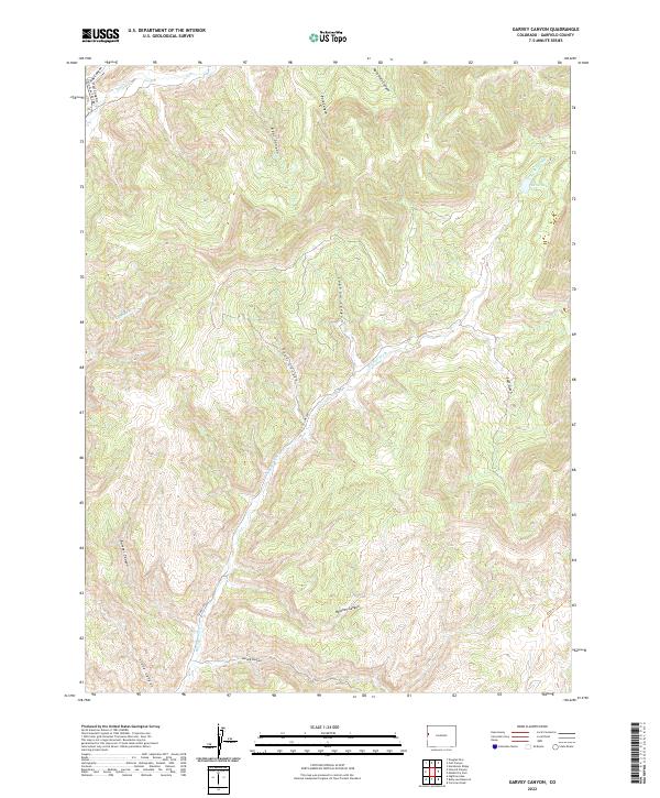 US Topo 7.5-minute map for Garvey Canyon CO