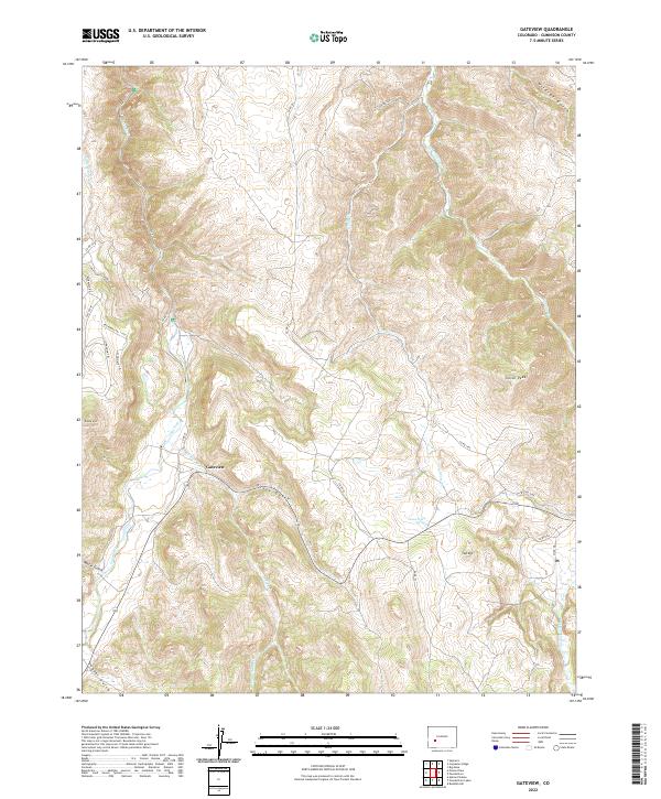 US Topo 7.5-minute map for Gateview CO