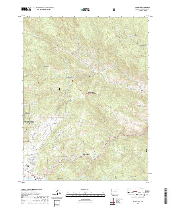 US Topo 7.5-minute map for Glen Haven CO