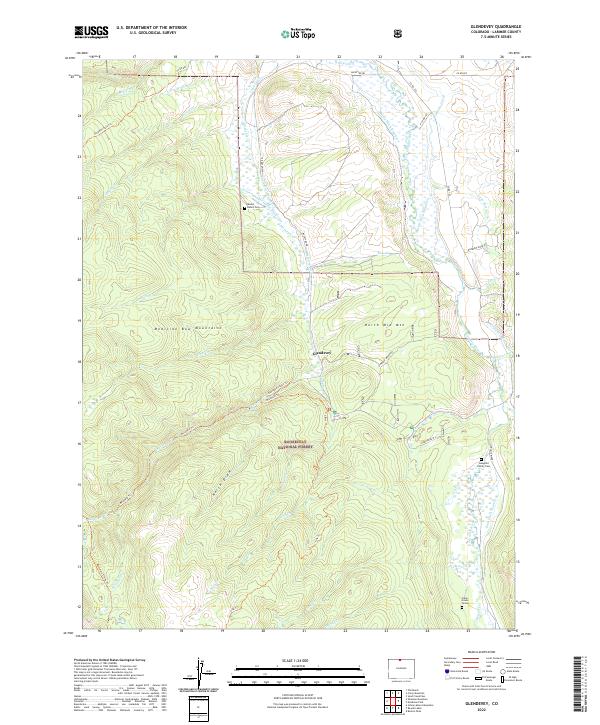 US Topo 7.5-minute map for Glendevey CO