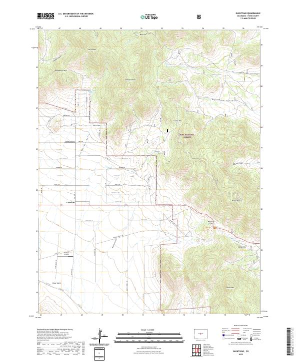 US Topo 7.5-minute map for Glentivar CO