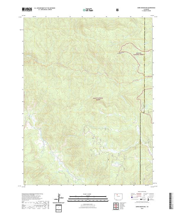 US Topo 7.5-minute map for Gore Mountain CO