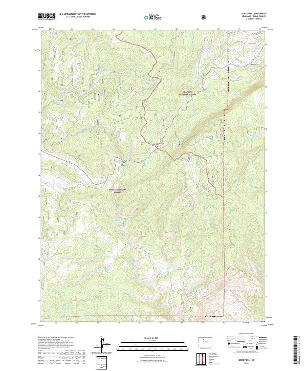 US Topo 7.5-minute map for Gore Pass CO