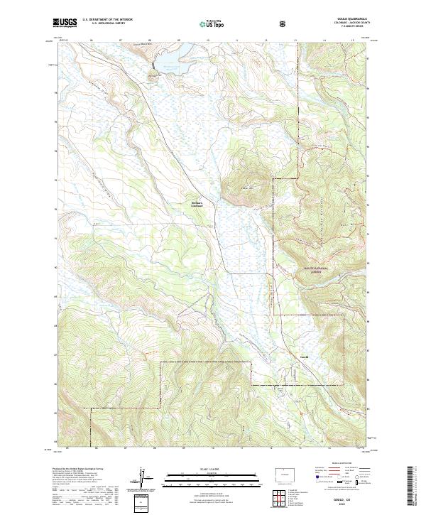 US Topo 7.5-minute map for Gould CO