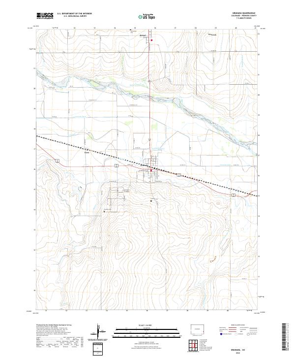 US Topo 7.5-minute map for Granada CO