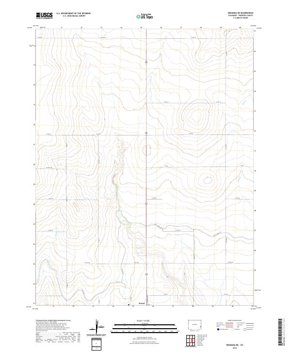 US Topo 7.5-minute map for Granada NE CO