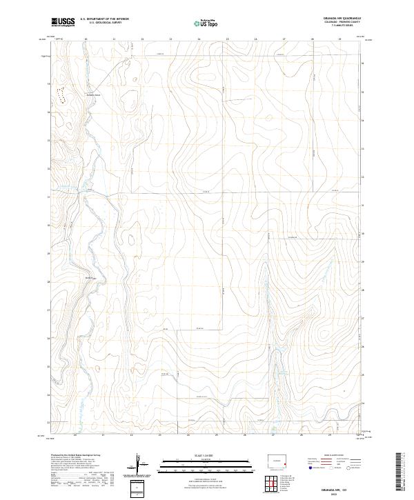 US Topo 7.5-minute map for Granada NW CO