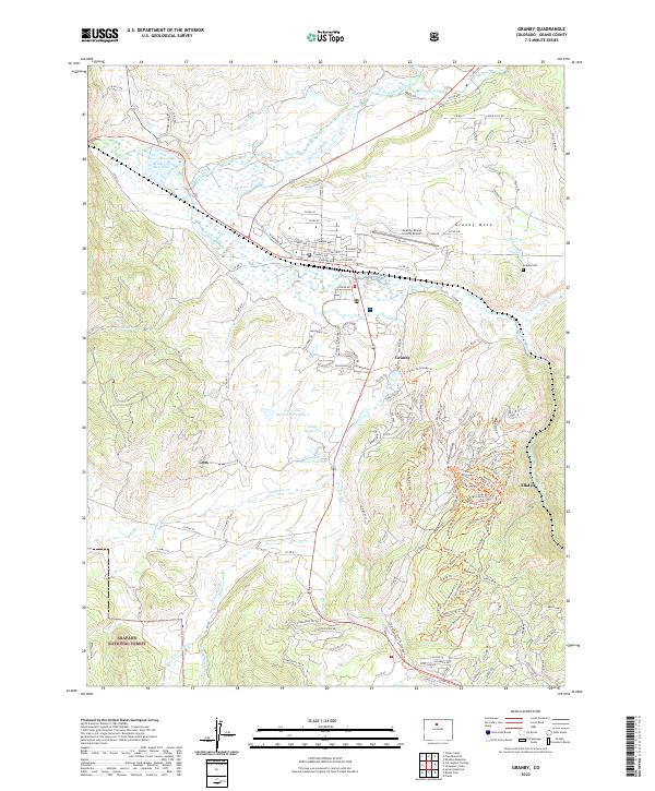 US Topo 7.5-minute map for Granby CO