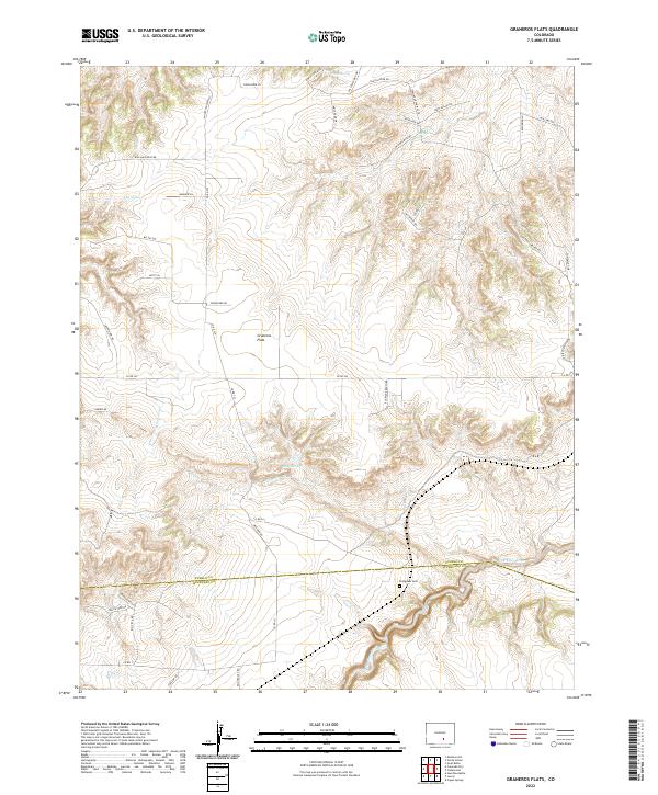 US Topo 7.5-minute map for Graneros Flats CO