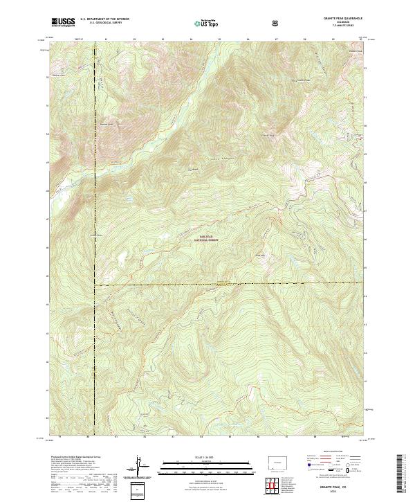 US Topo 7.5-minute map for Granite Peak CO