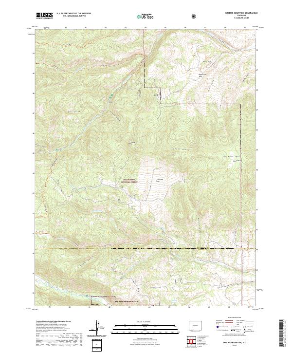 US Topo 7.5-minute map for Greenie Mountain CO