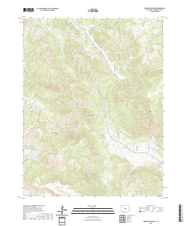 US Topo 7.5-minute map for Gribble Mountain CO