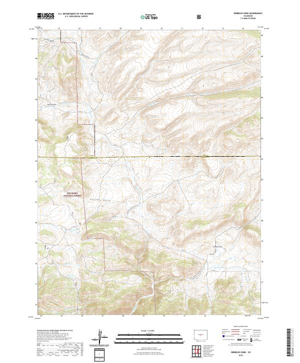 US Topo 7.5-minute map for Gribbles Park CO