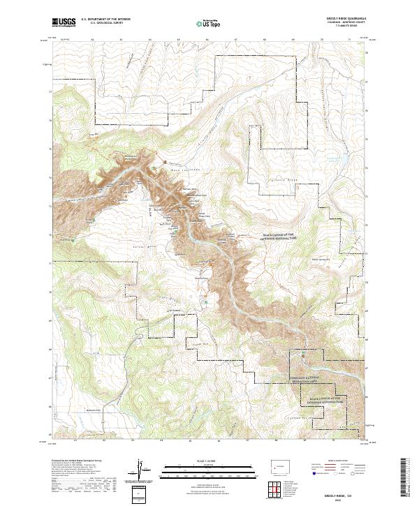 US Topo 7.5-minute map for Grizzly Ridge CO