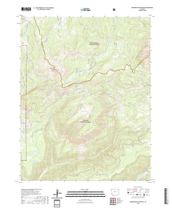 US Topo 7.5-minute map for Groundhog Mountain CO