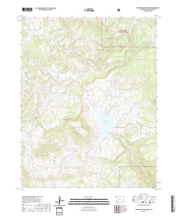 US Topo 7.5-minute map for Groundhog Reservoir CO