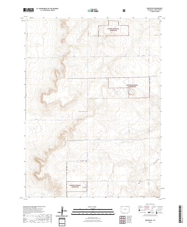 US Topo 7.5-minute map for Grover NE CO