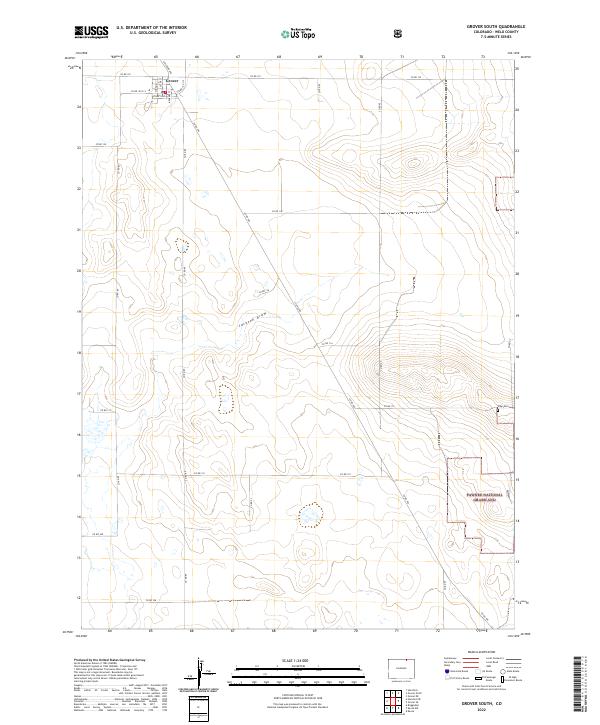 US Topo 7.5-minute map for Grover South CO