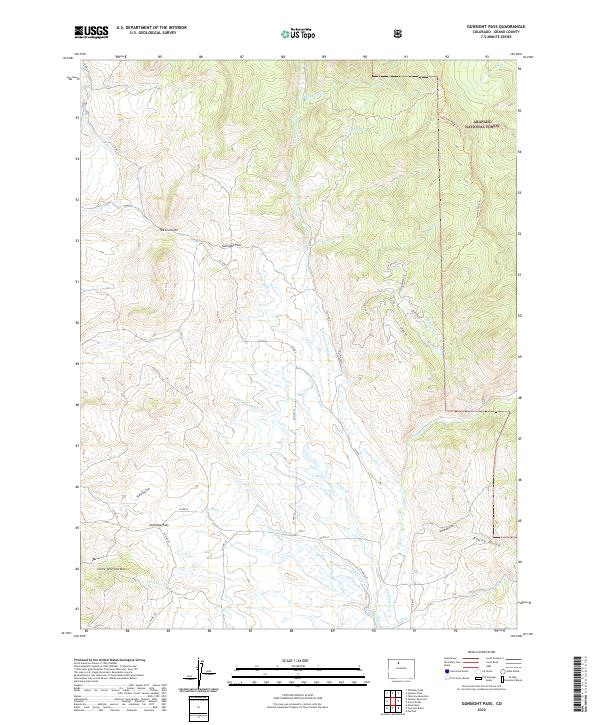 US Topo 7.5-minute map for Gunsight Pass CO