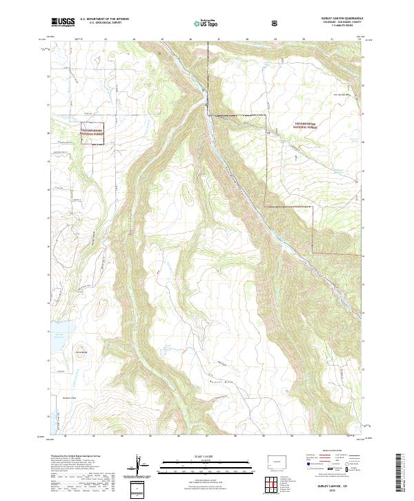 US Topo 7.5-minute map for Gurley Canyon CO