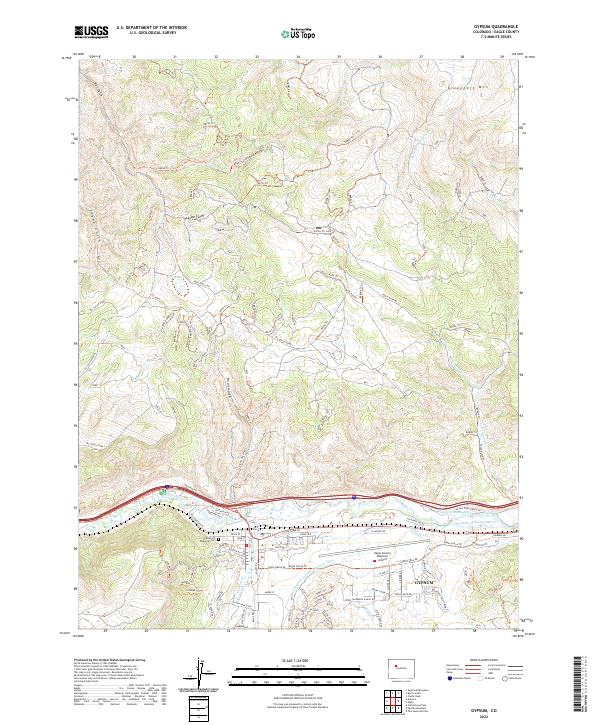 US Topo 7.5-minute map for Gypsum CO