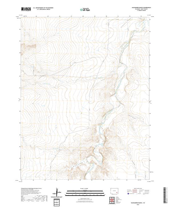 US Topo 7.5-minute map for Hackamore Ranch CO