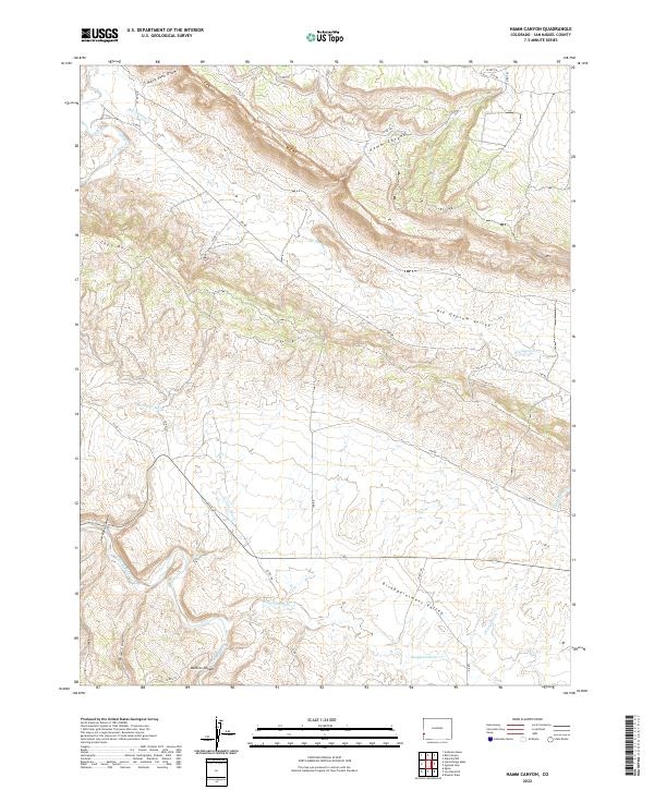 US Topo 7.5-minute map for Hamm Canyon CO