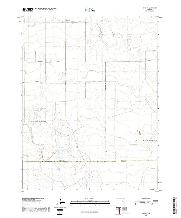 US Topo 7.5-minute map for Hanover CO