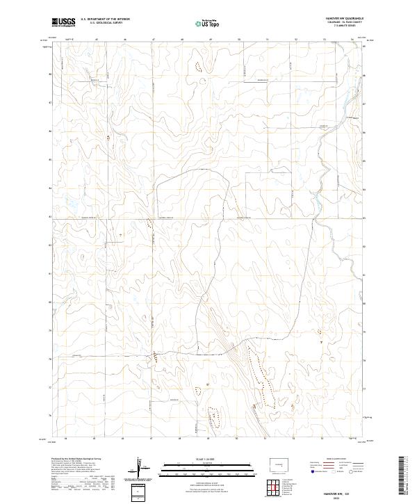 US Topo 7.5-minute map for Hanover NW CO