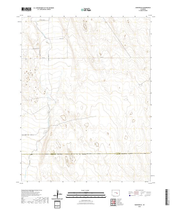 US Topo 7.5-minute map for Hanover SE CO