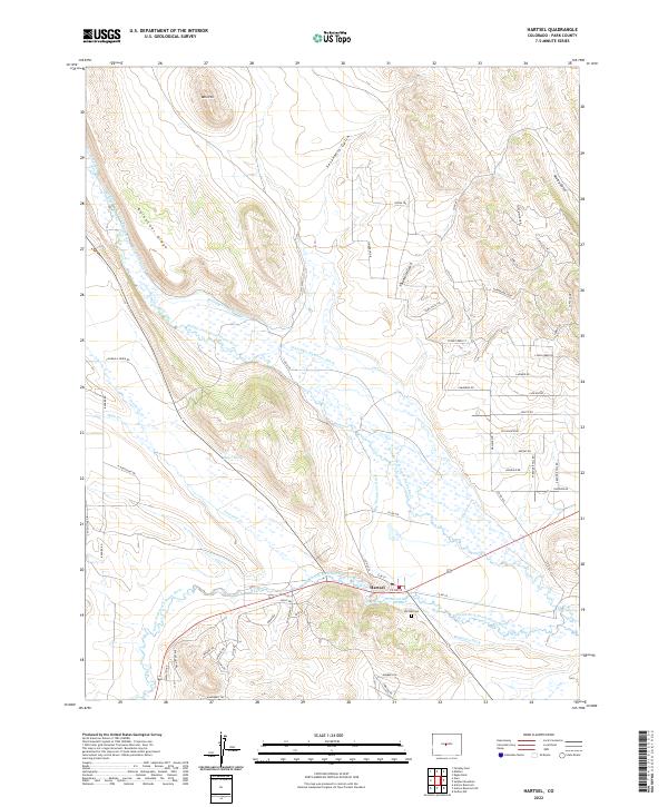 US Topo 7.5-minute map for Hartsel CO