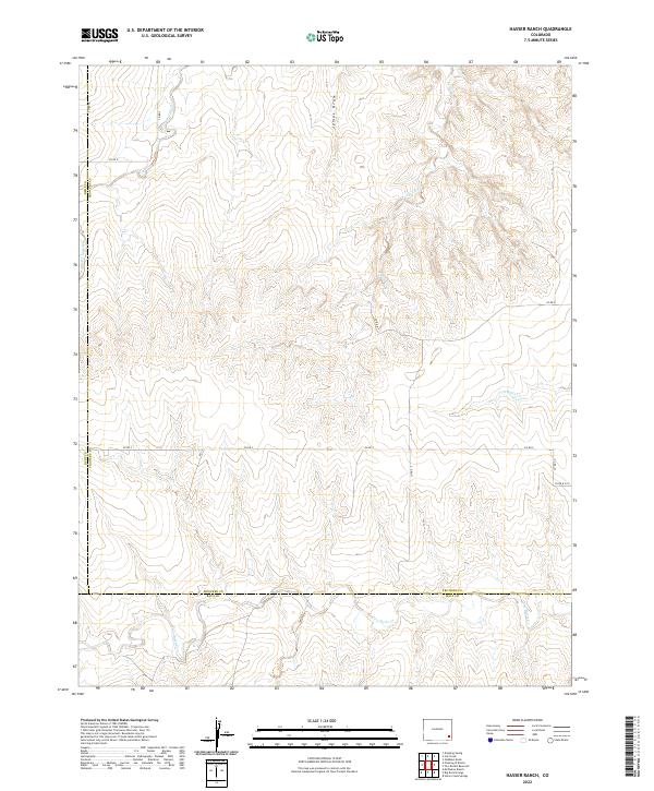 US Topo 7.5-minute map for Hasser Ranch CO