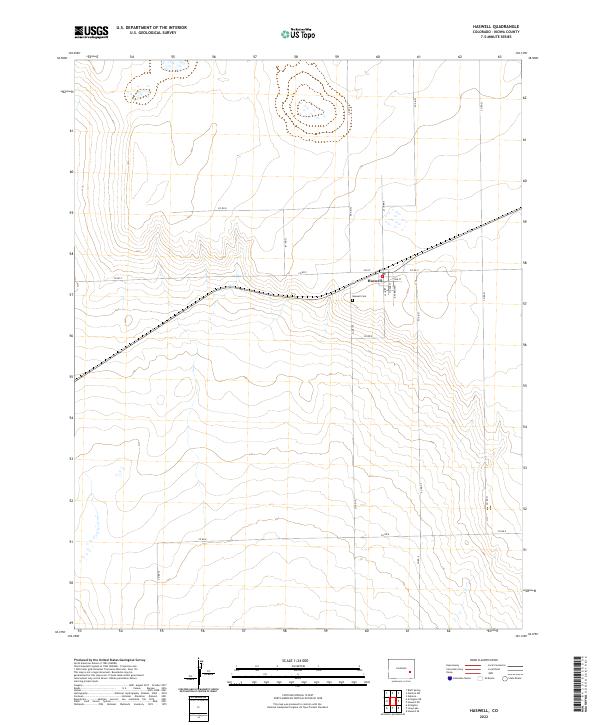 US Topo 7.5-minute map for Haswell CO