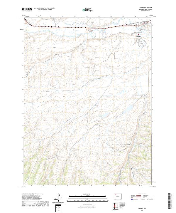 US Topo 7.5-minute map for Hayden CO – American Map Store