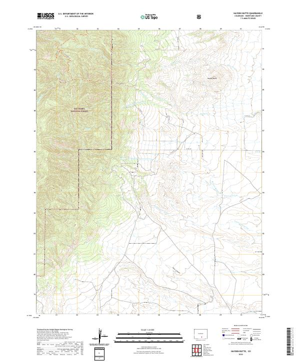 US Topo 7.5-minute map for Hayden Butte CO