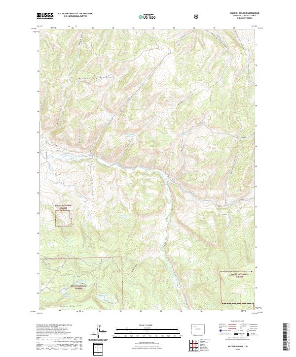 US Topo 7.5-minute map for Hayden Gulch CO