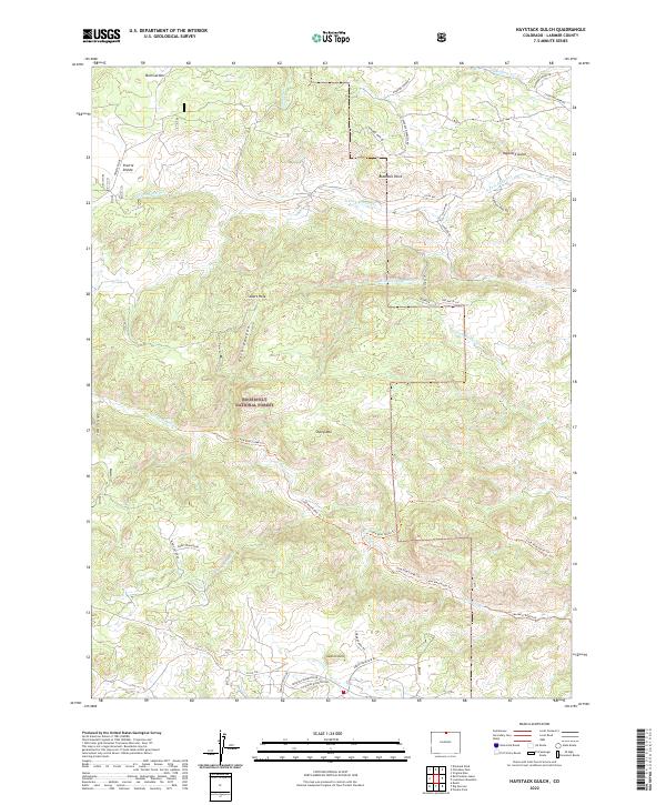 US Topo 7.5-minute map for Haystack Gulch CO