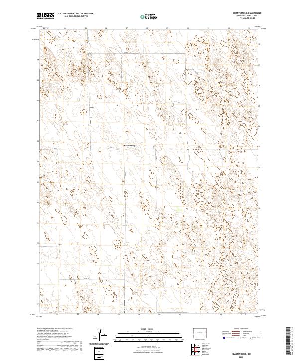 US Topo 7.5-minute map for Heartstrong CO