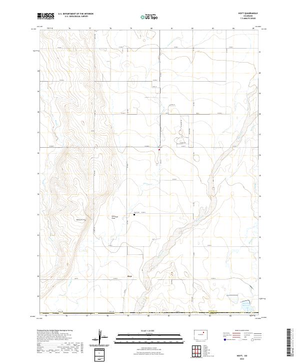 US Topo 7.5-minute map for Hoyt CO