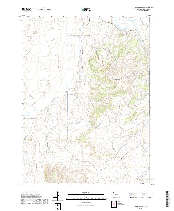 US Topo 7.5-minute map for Juniper Mountain CO
