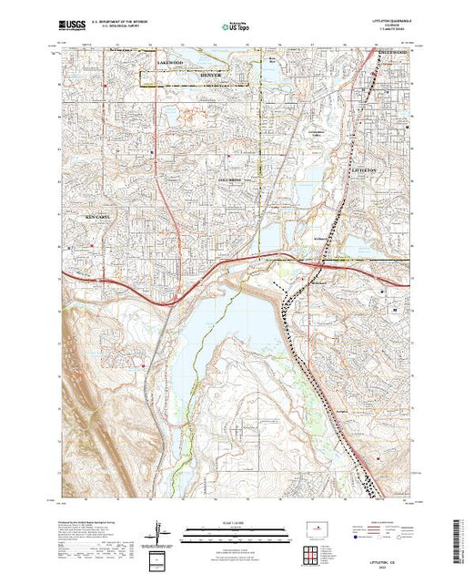 US Topo 7.5-minute map for Littleton CO – American Map Store