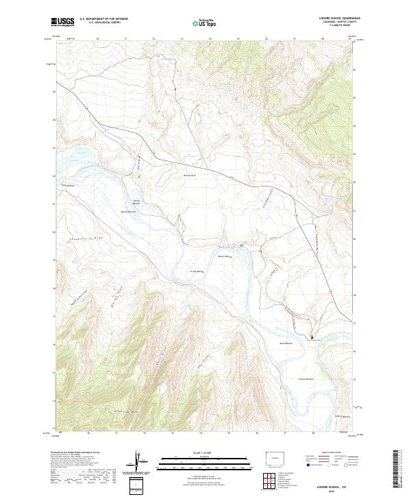 US Topo 7.5-minute map for Lodore School CO