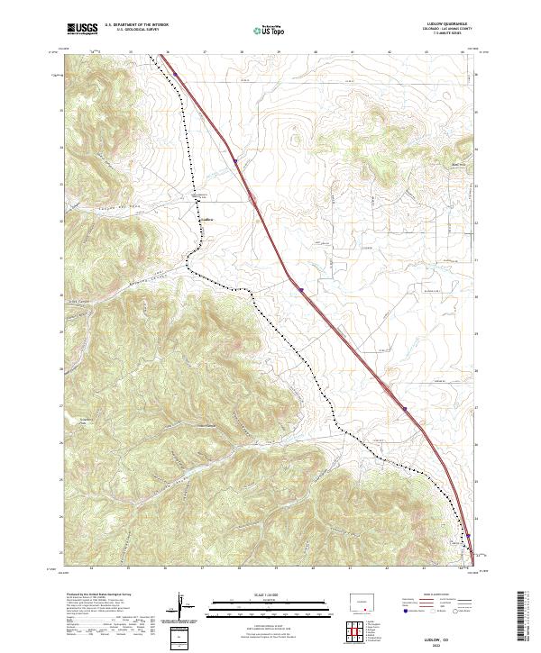 US Topo 7.5-minute map for Ludlow CO