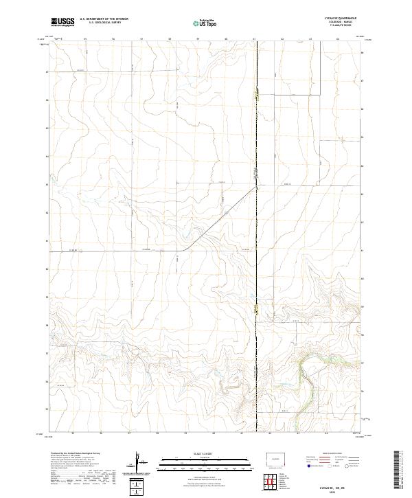 US Topo 7.5-minute map for Lycan SE COKS