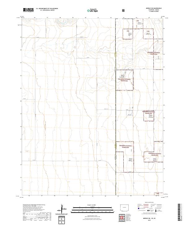 US Topo 7.5-minute map for Midway NE COKS