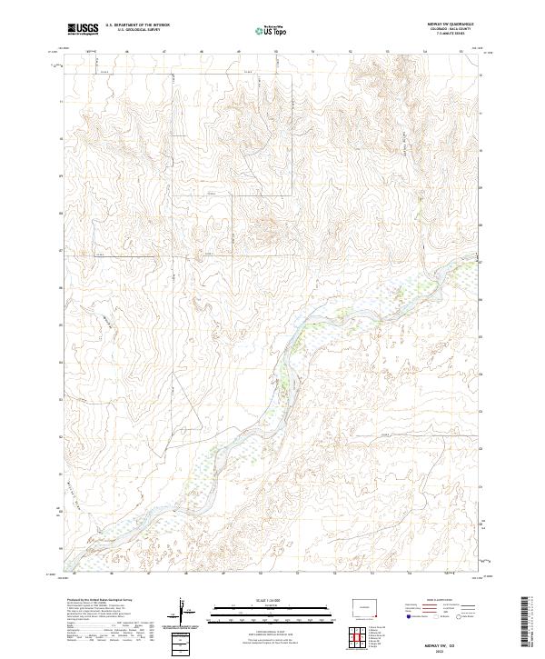 US Topo 7.5-minute map for Midway SW CO