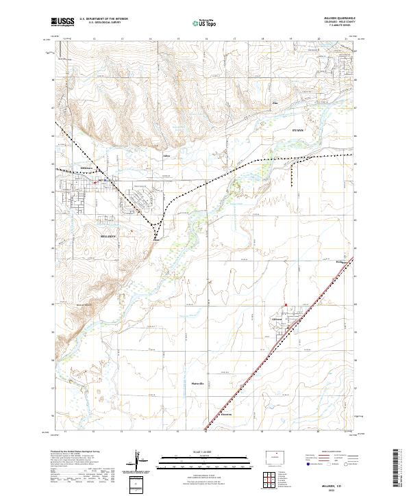 US Topo 7.5-minute map for Milliken CO – American Map Store