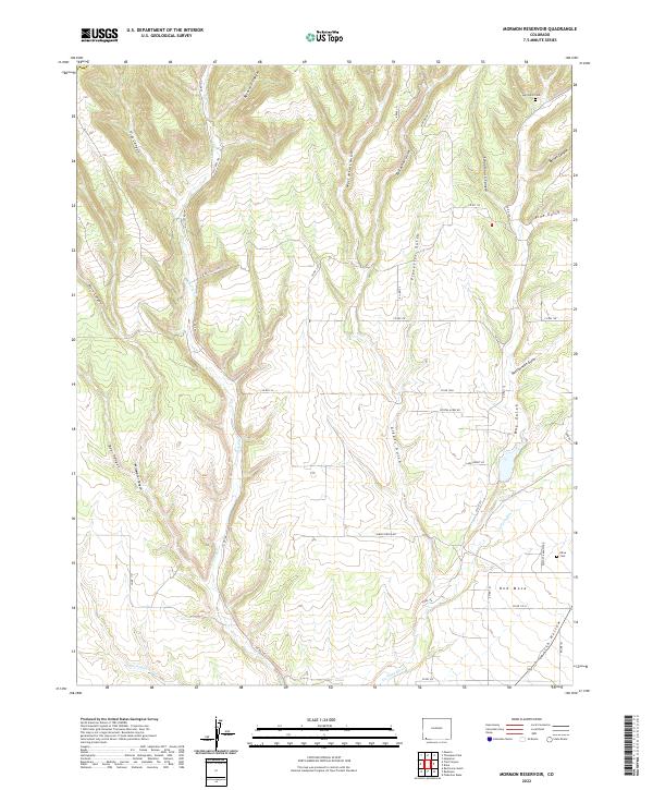 US Topo 7.5-minute map for Mormon Reservoir CO